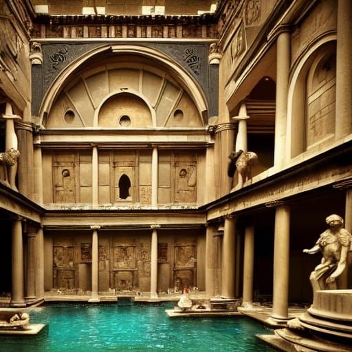 Bloody Roman Baths: Epic Digital Matte Painting
