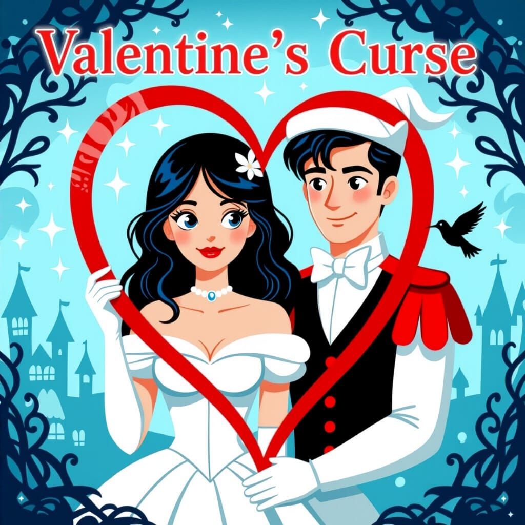 Valentine's Curse: A Dark Romantic AI Art Piece