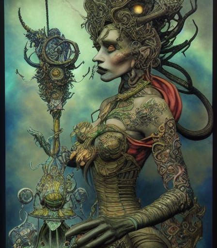 Ethereal Spirits High on Opium: Detailed Portrait