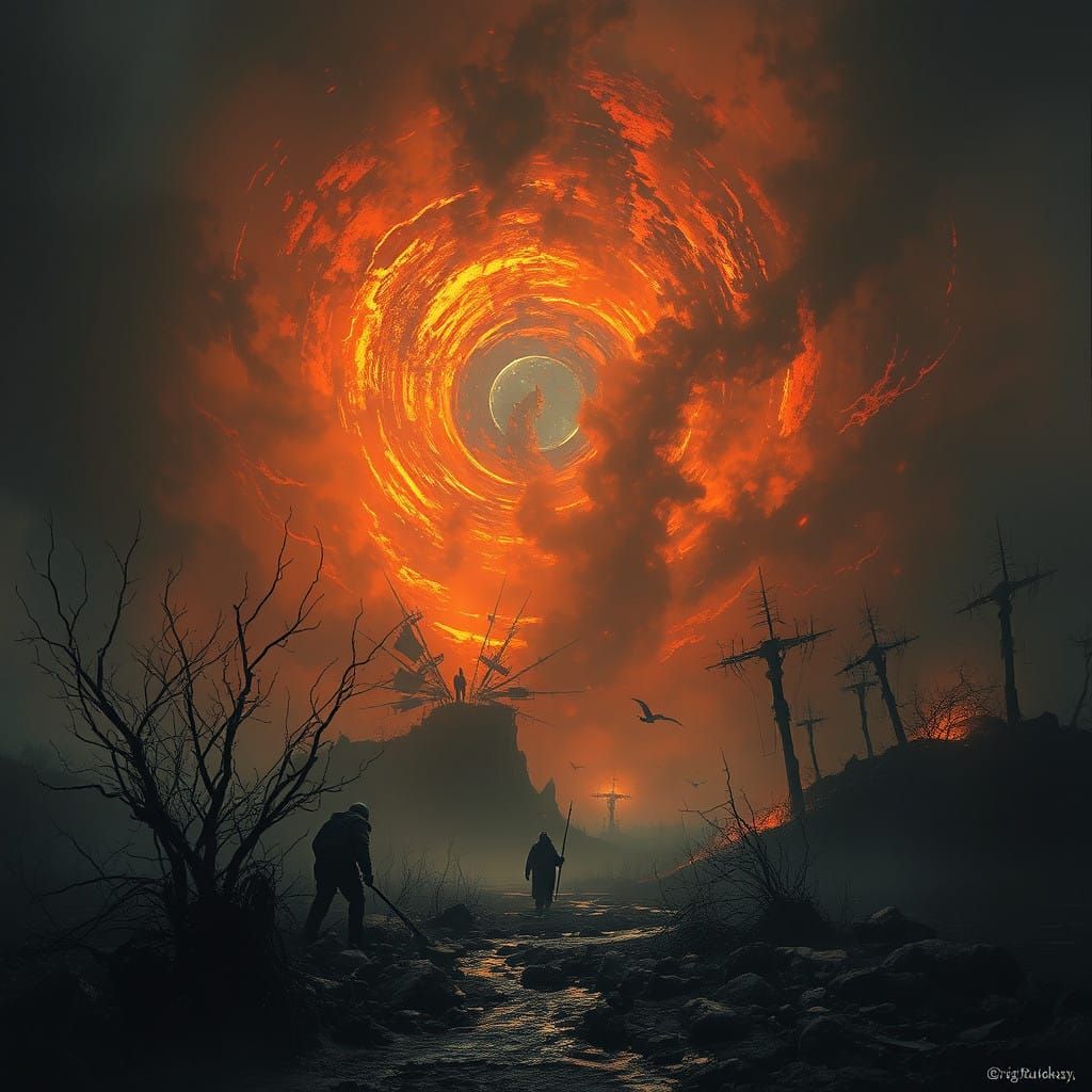 Eternal Descent into Darkness in a Cyberpunk Hellscape