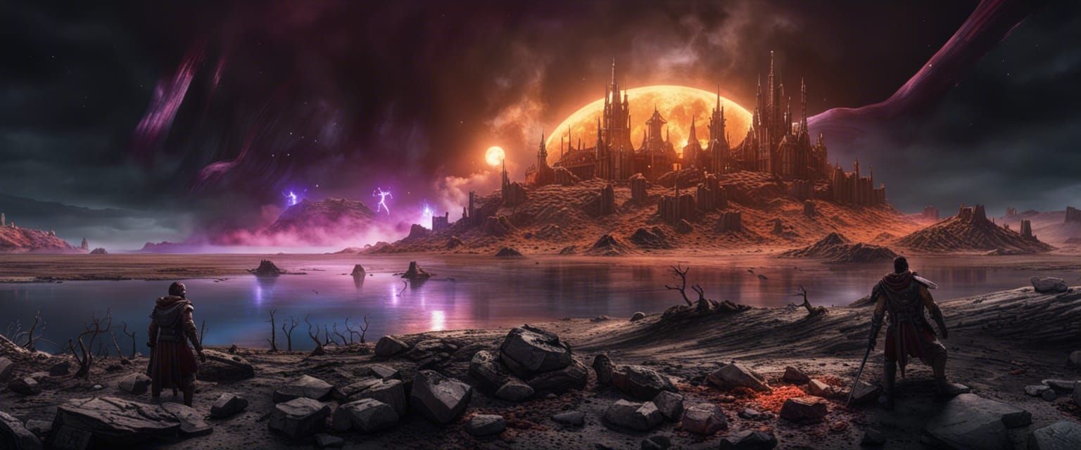 Cosmic Horror Landscape Ruined by Elder God