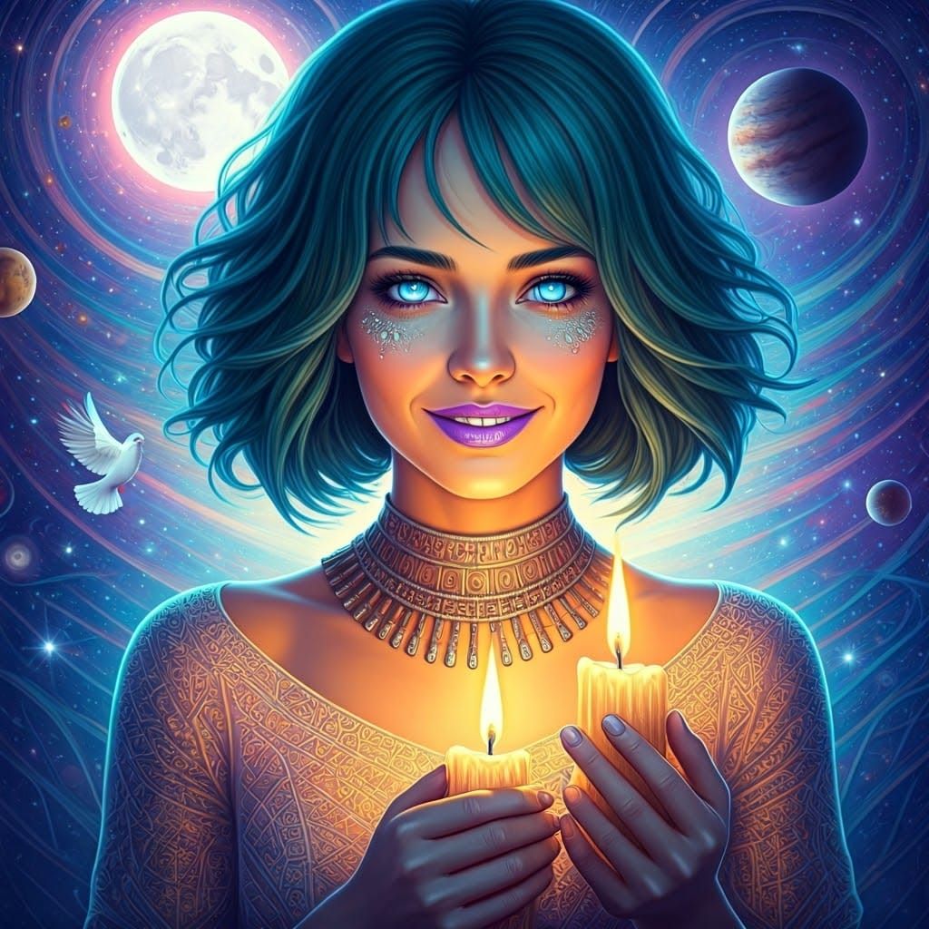 Mystical Goddess in Cosmic Attire