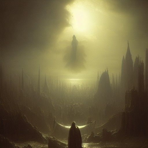 Apocalyptic Last Day on Earth in Engraving Style