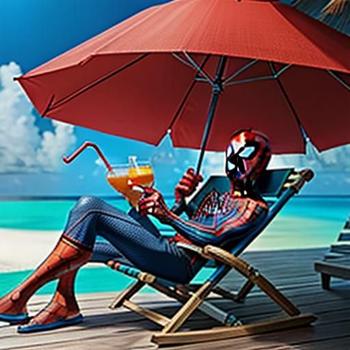 Spider-Man's Tropical Vacation in the Maldives