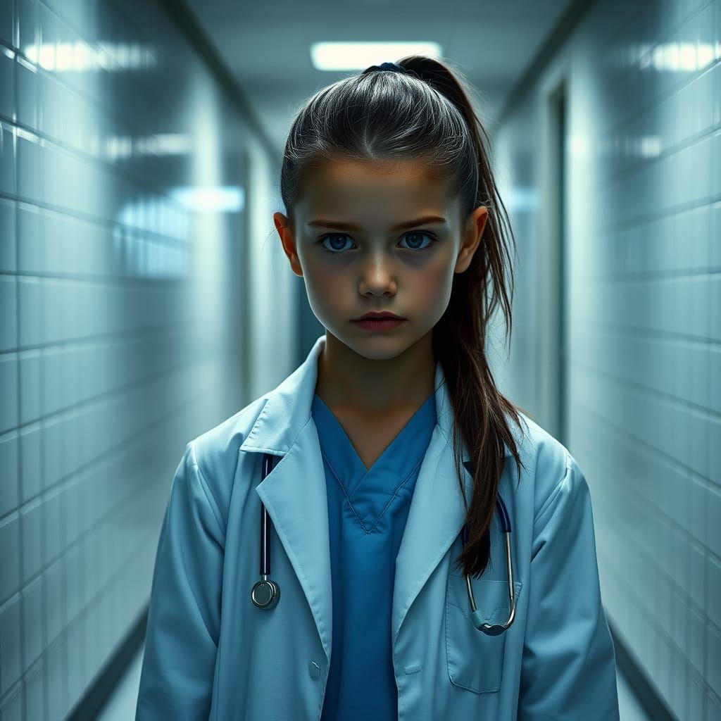 Eerie Young Doctor in Gothic Horror Style