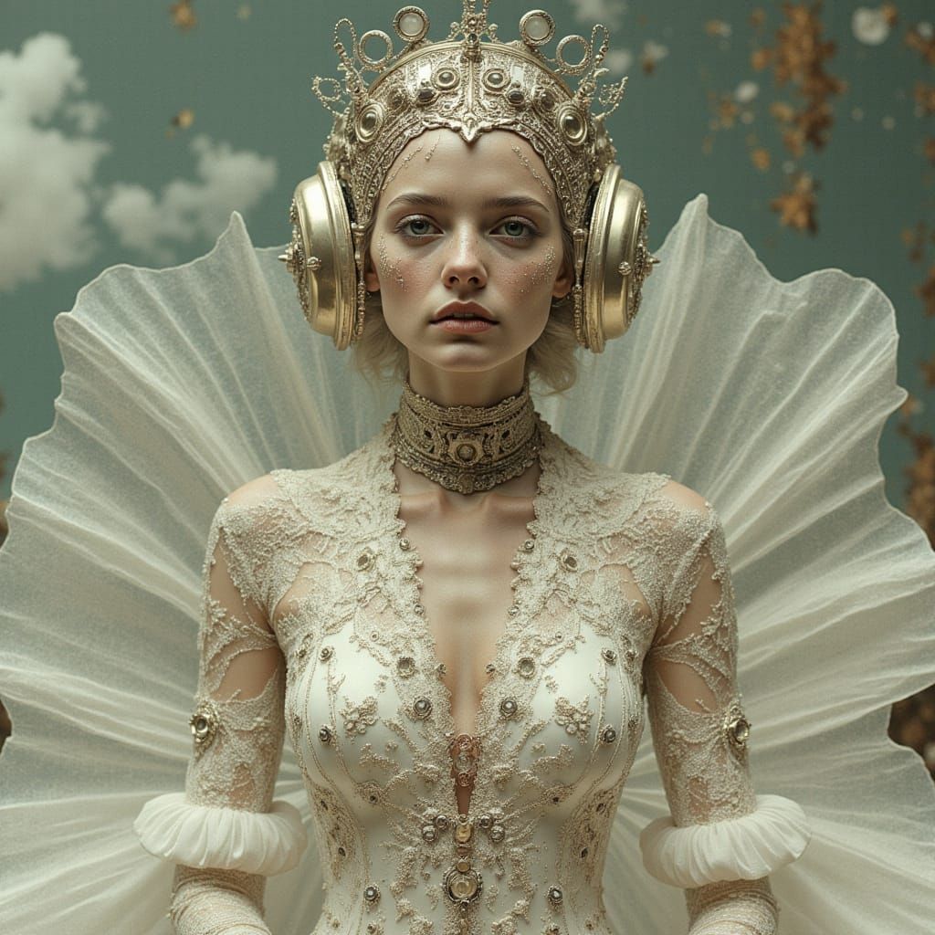 Retro-Futuristic Bride Portrait