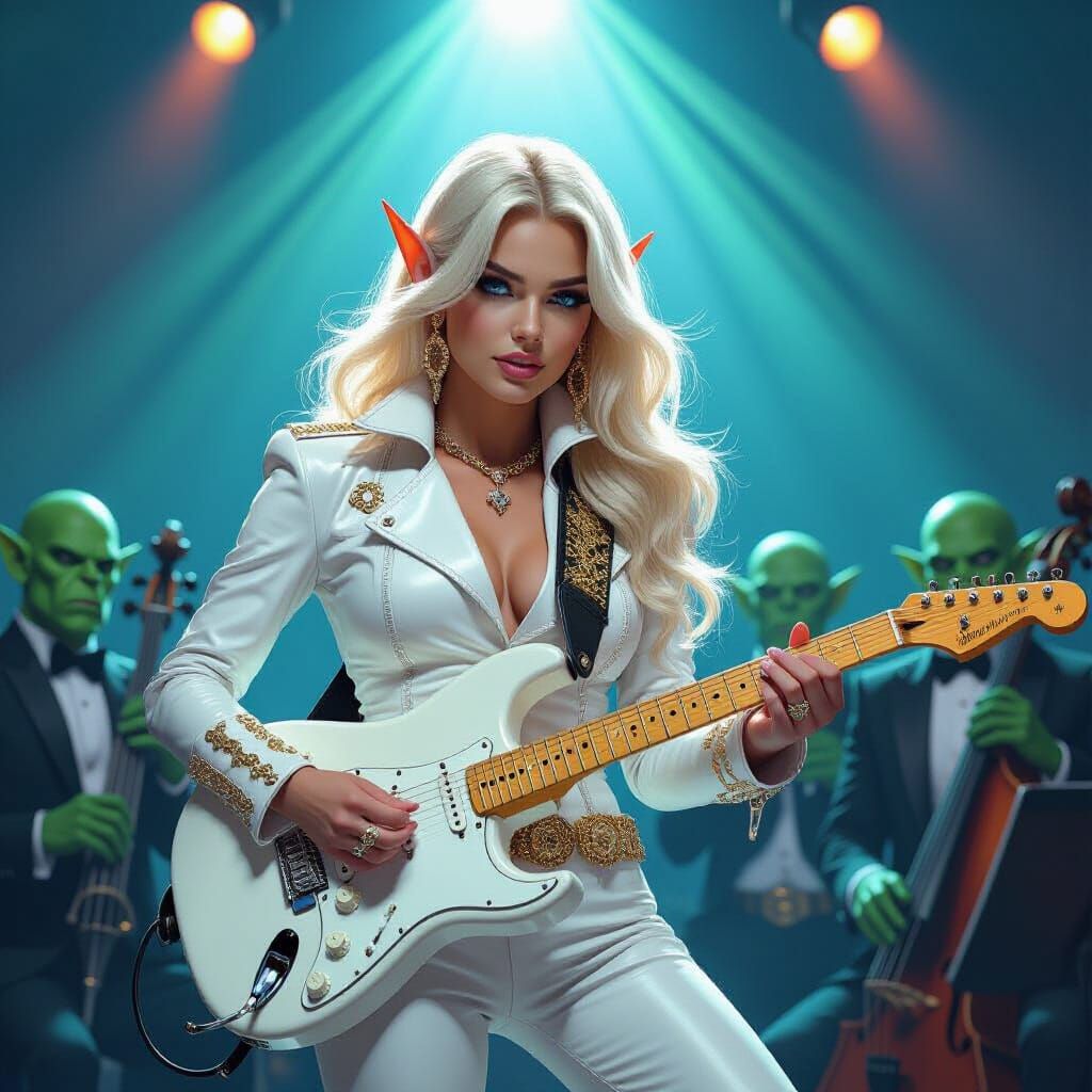 Elven Rockstar with Orc Orchestra