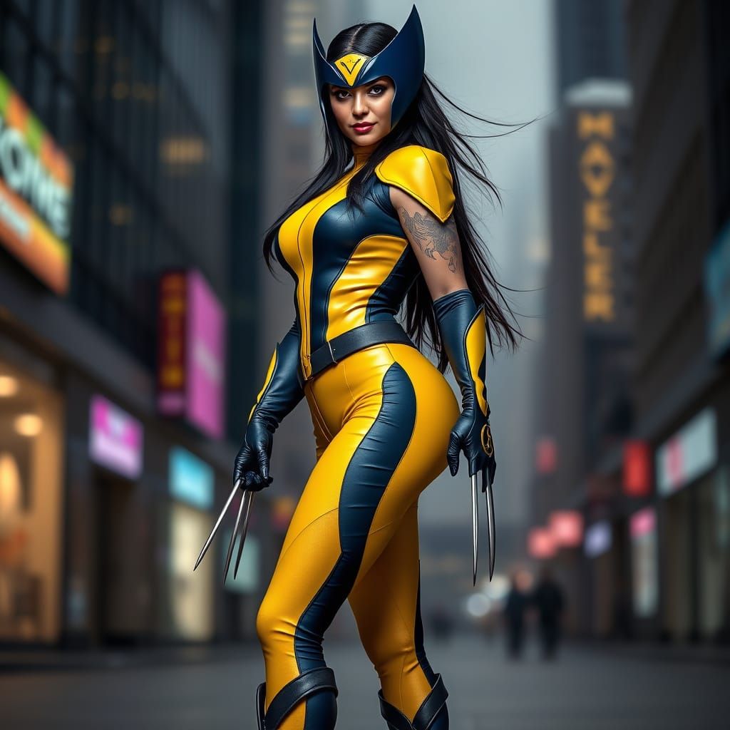 Surreal Female Wolverine in X-men Costume