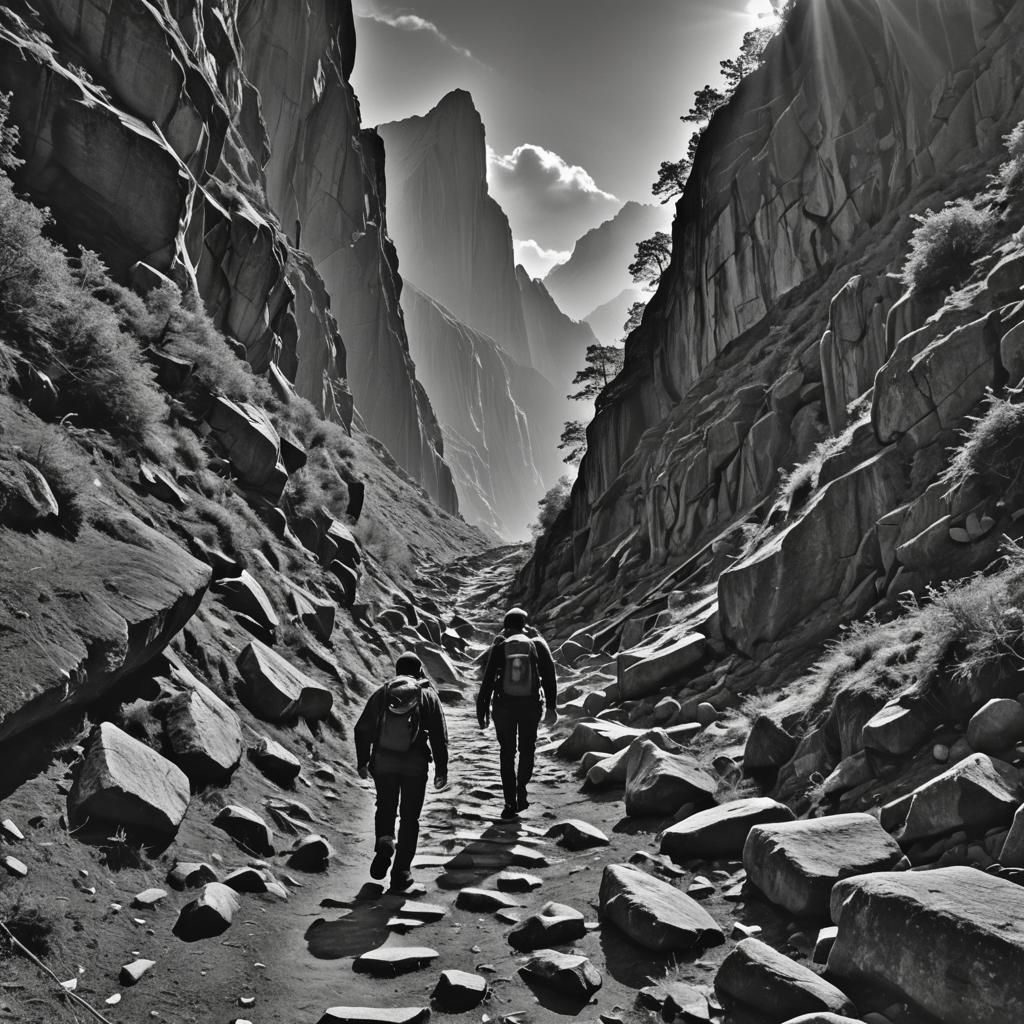 Monochrome Journey: Detailed Matte Painting in Unreal Engine