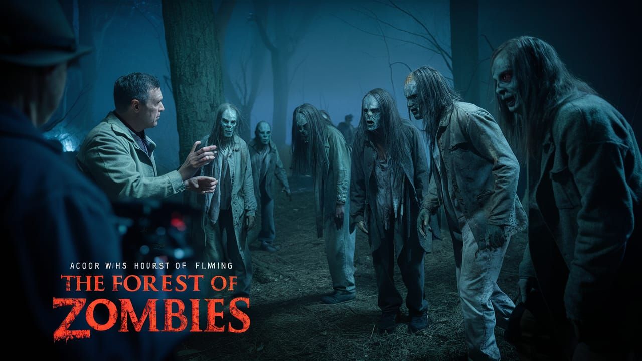 Behind-the-Scenes Horror Movie Filming in a Haunted Forest