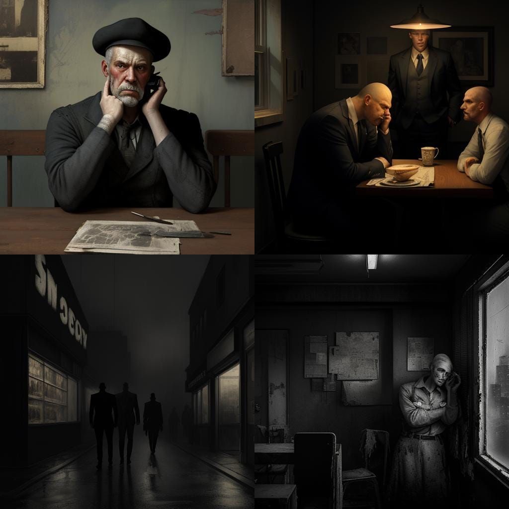 Corporate Intimidation: An Ashcan School Style Image