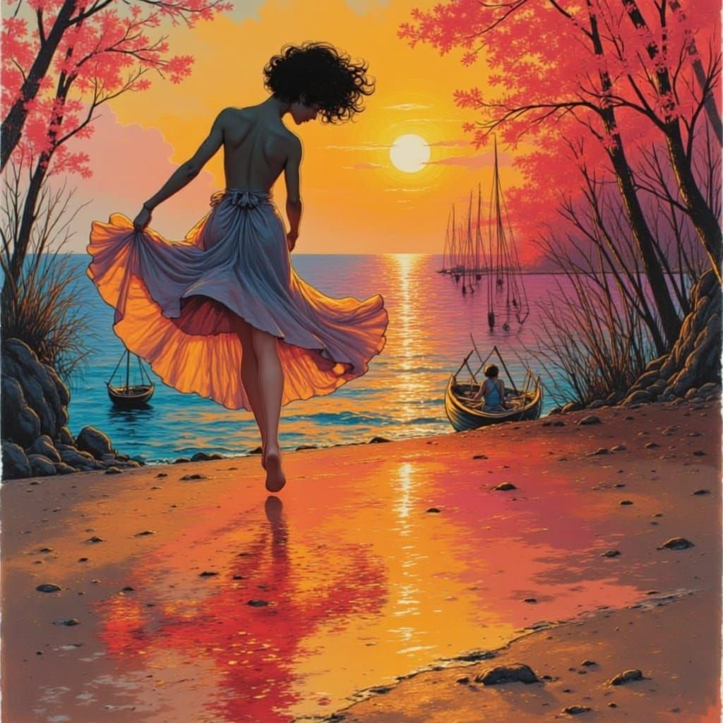 AI Generated Image With Added Character Leg