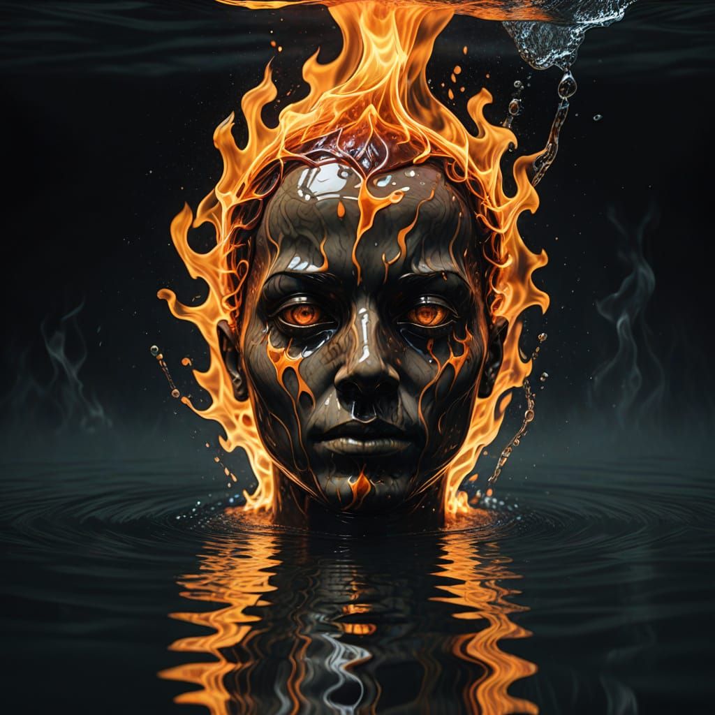 Figure of Light Emerging from Water