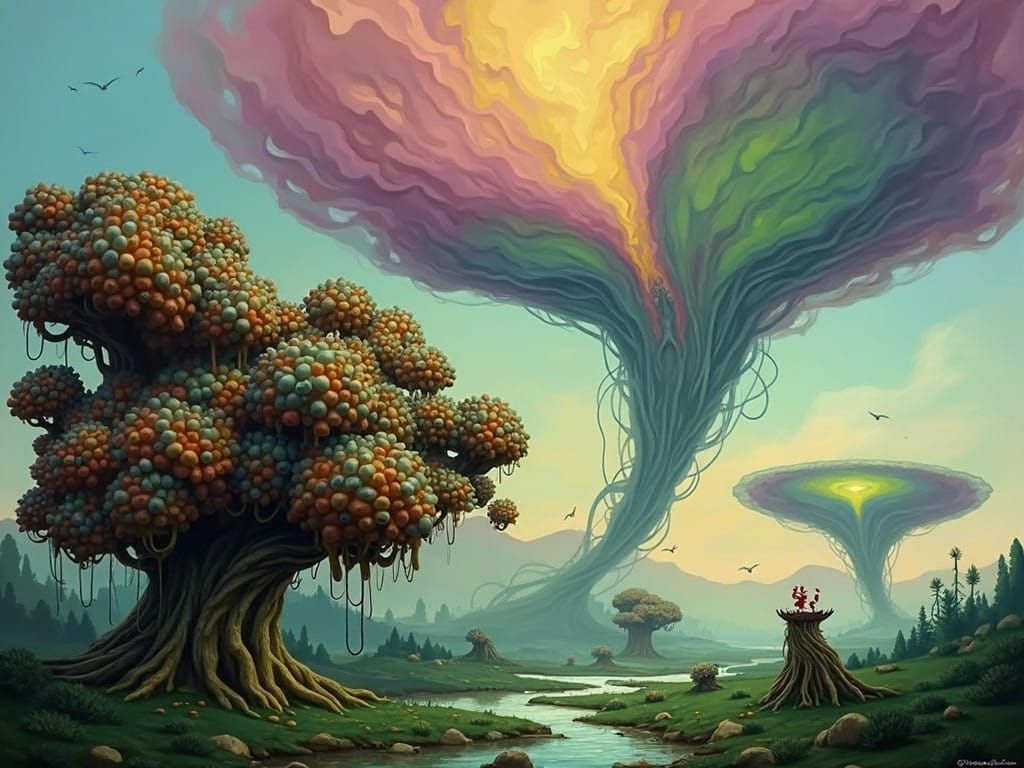 Ethereal Dreams in Hyperdetailed Psychedelia