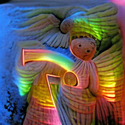 Angel Number 333 with Rainbow Glow