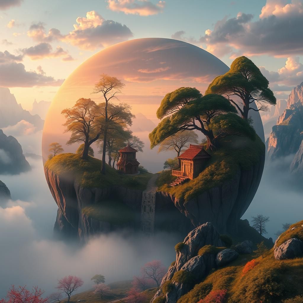 Idyllic Wonderland Revealed: A Matte Painting in Magic Reali...