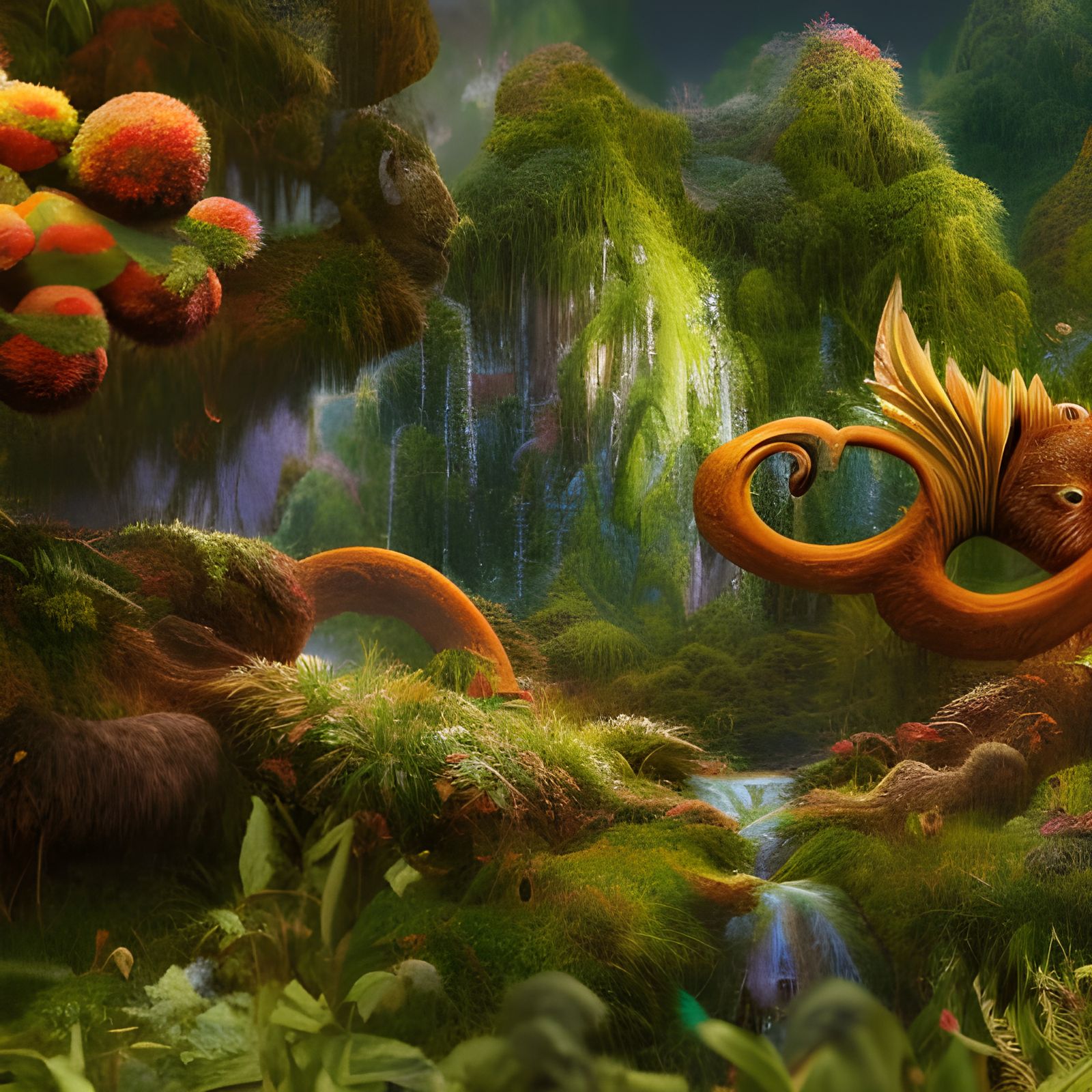 Mara Pudu's Vibrant Wonderland: A Matte Painting