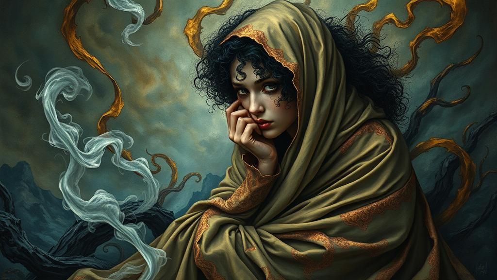 Mystical Seer in Surreal Dreamscape, a Surrealist Painting