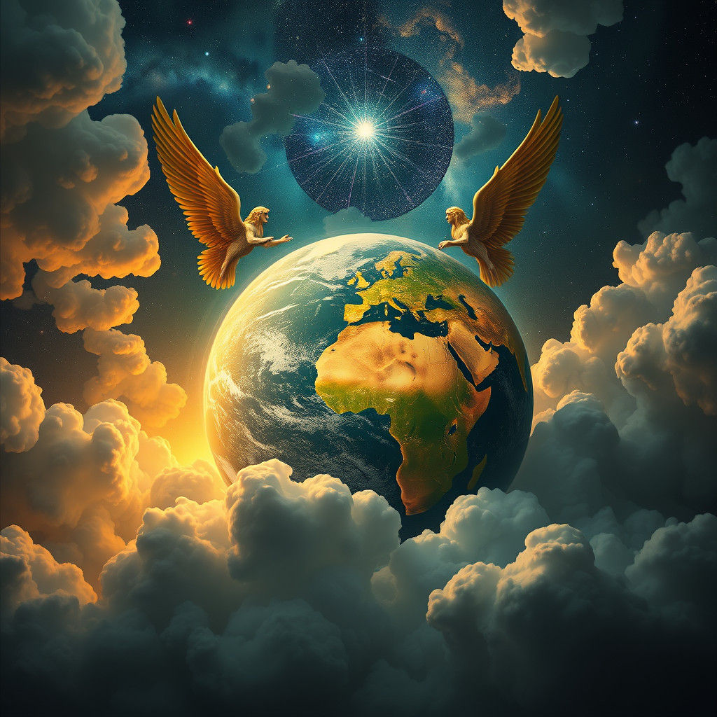 Angels Blowing Trumpets at Earth's Corners