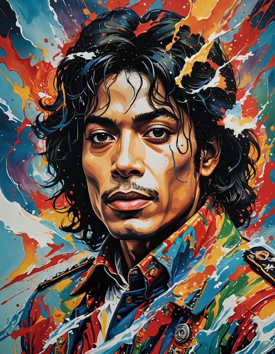 Michael Jackson Portrait in Marcel Duchamp Style