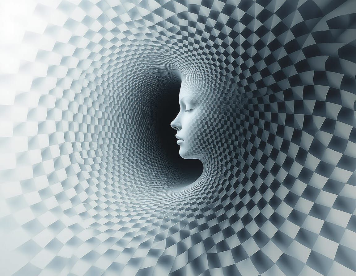 Lost in Art of Hollowness Airbrush Sculptural Rhythm