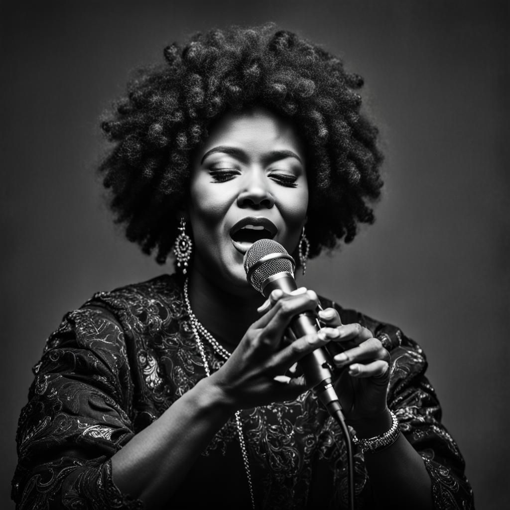 Baroque Singer Lost in Music at Nightclub