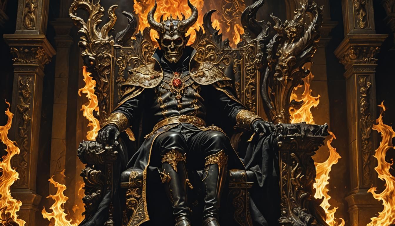 The Devil King in Baroque Painting Style