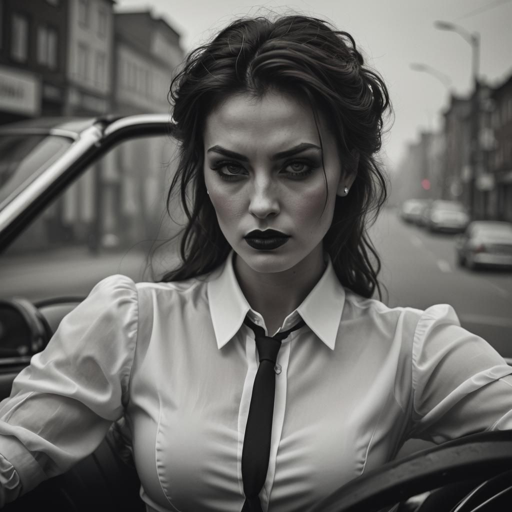 Striking Portrait of a Femme Fatale