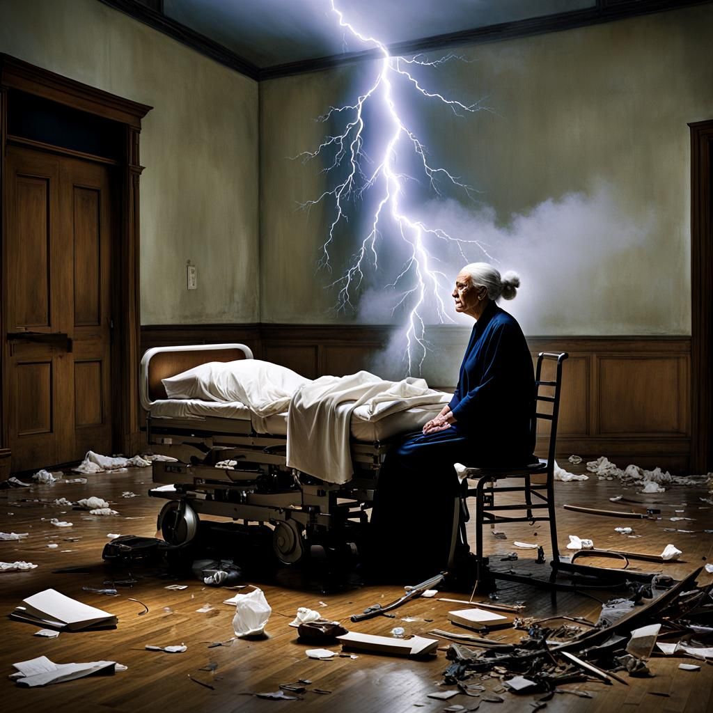 Life and Death: An Angelic Hospital Scene