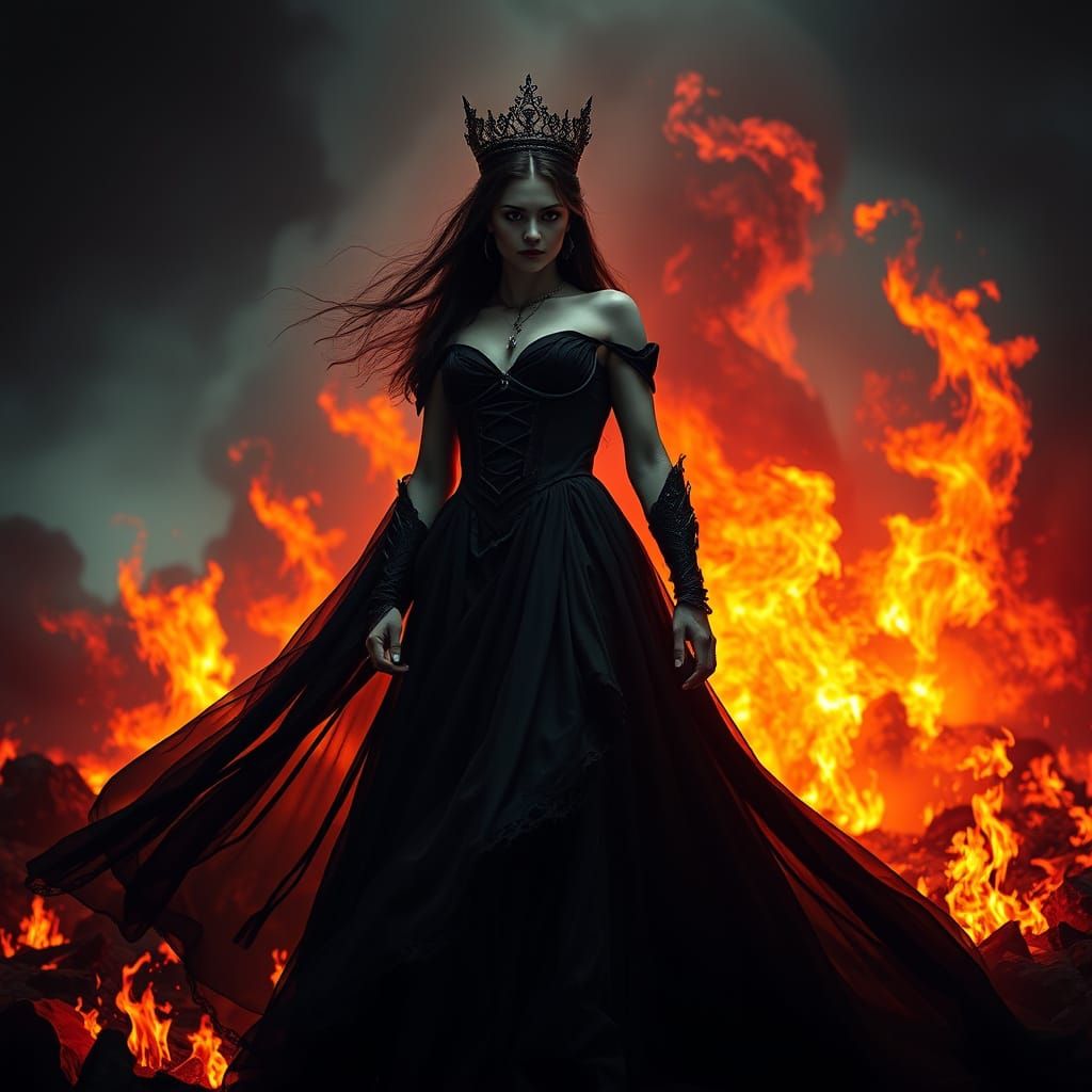 Determined Princess in Apocalyptic Hellscape