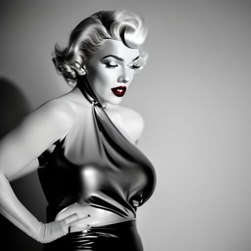Marilyn Monroe in Latex: Professional Photography