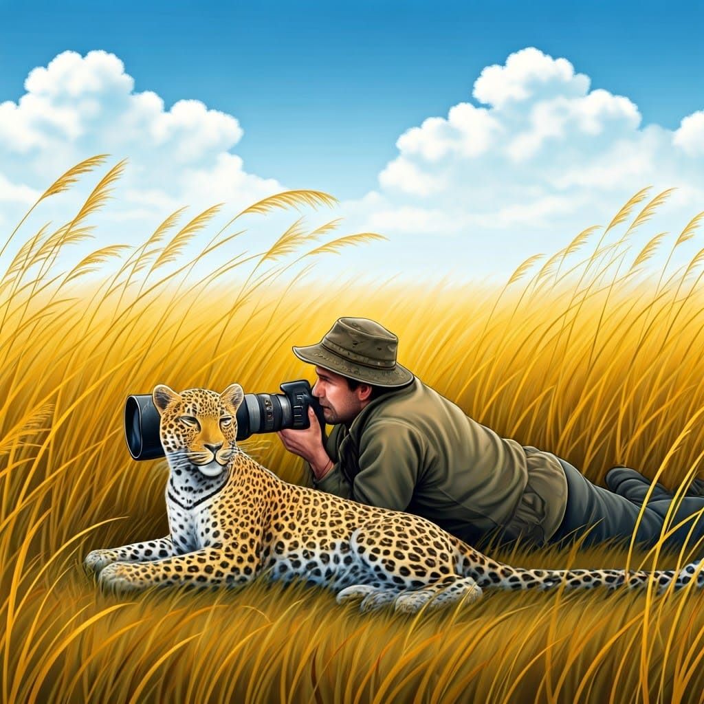 Wildlife Photographer Shares Serene Moment with Majestic Leo...