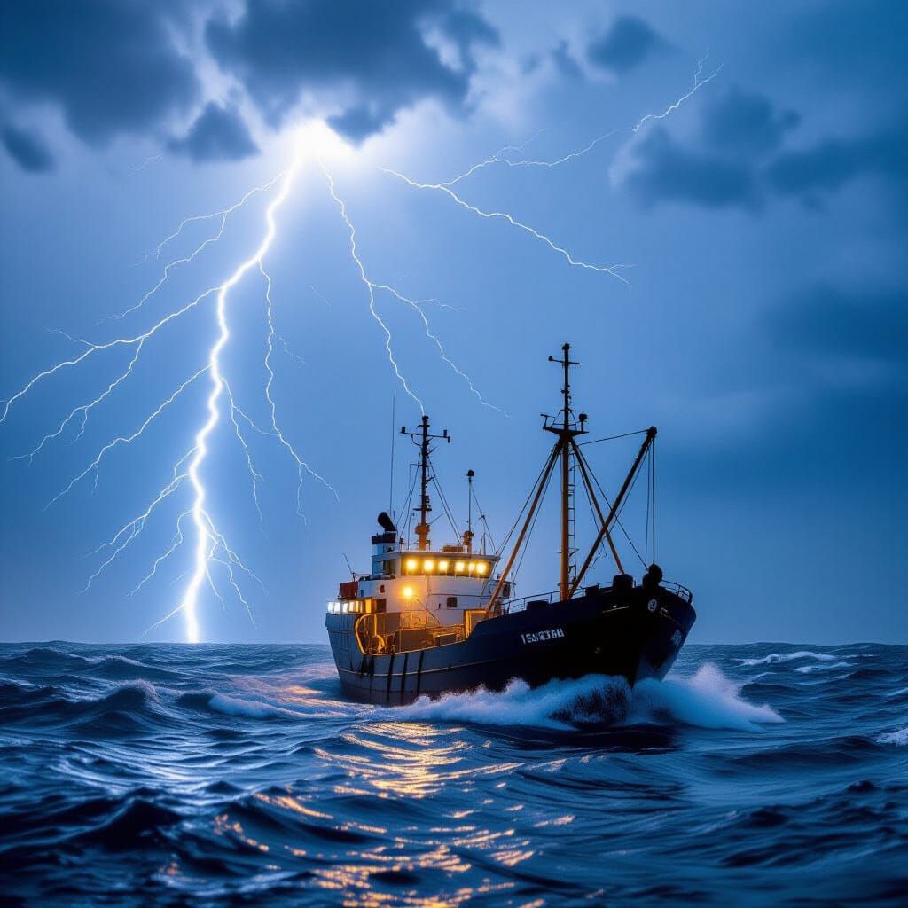 Ship Battles Storm, Hope Arrives With Distant Light