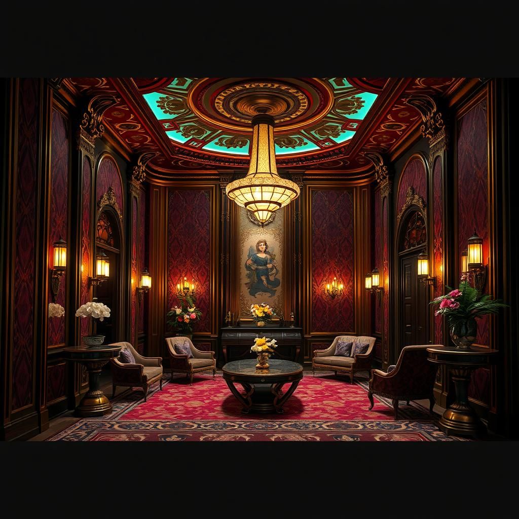 Opulent Art Deco Interior in Unreal Engine 5