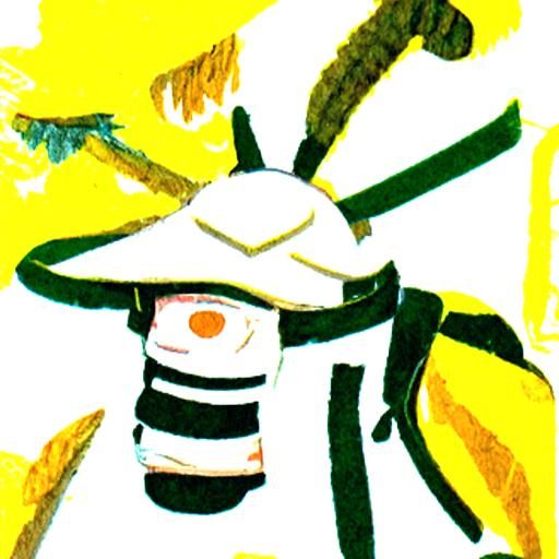 Bee as Naruto Ninja in Gouache Painting