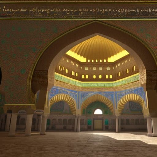 Al-Aqsa Mosque Palestine: Detailed Matte Painting
