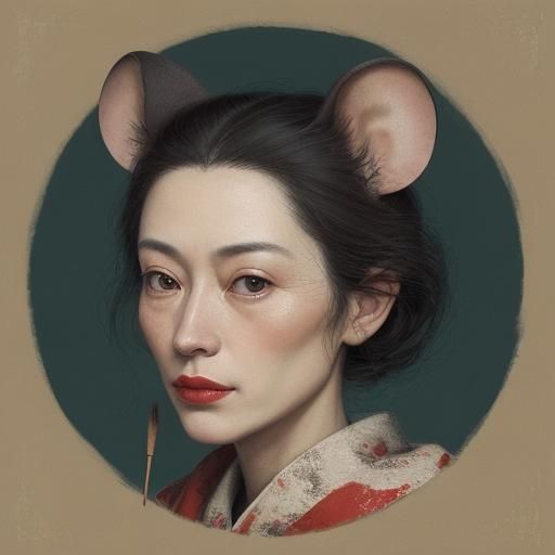Mouse in Mao Suit: A Surrealist Portrait
