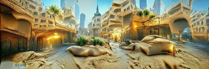 City Buried in Sand: CryEngine Concept Art