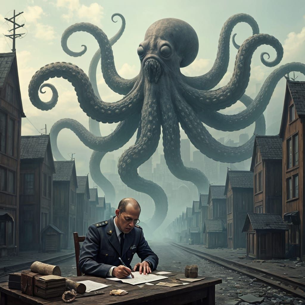 Octopus Monstrosity Dominates Cityscape in Horror-Inspired A...