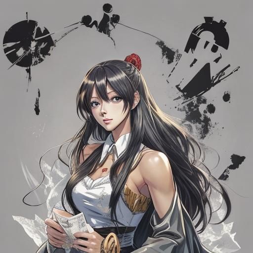 Anime Character's Divorce in Manga Style