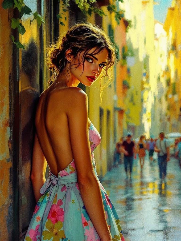 Figure Study in Rome: Luminous and Theatrical