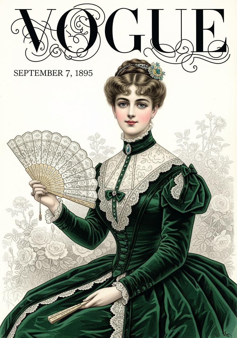 Victorian Woman on Vogue Cover, September 7, 1895