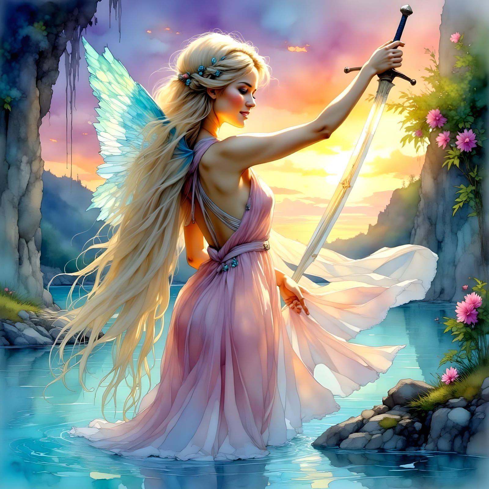 Goddess of the Lake in Ethereal Splendor