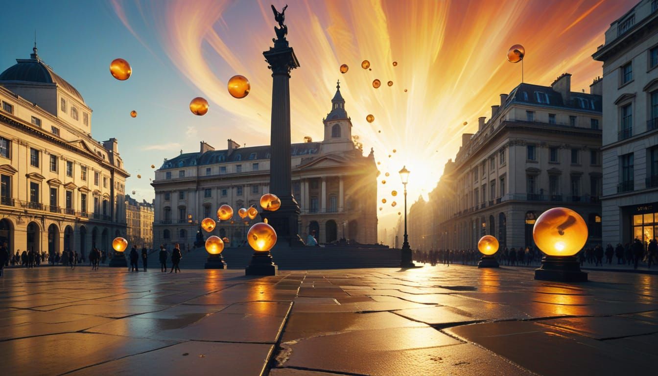 London's Trafalgar Square Transformed into a Dreamlike Surre...