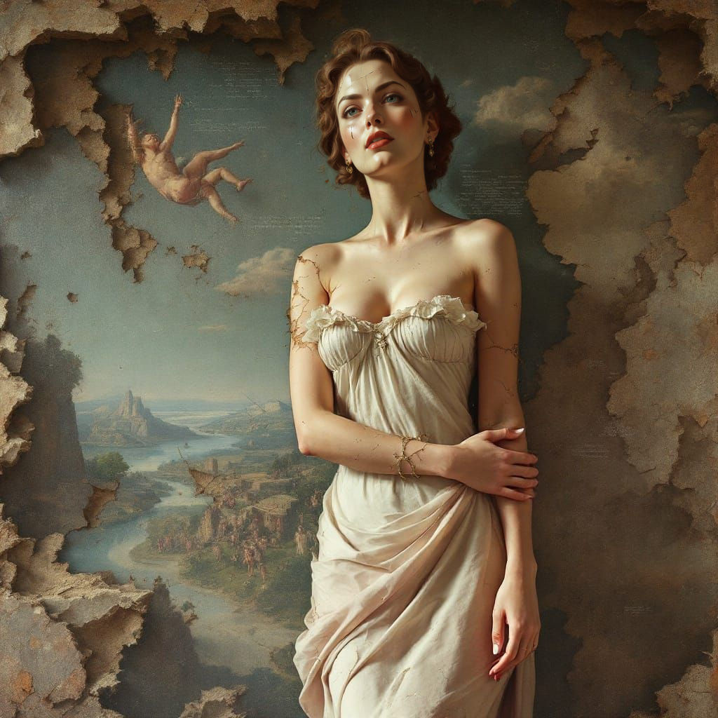 Renaissance Fresco Reveals Digital Corruption in Pin-Up Art