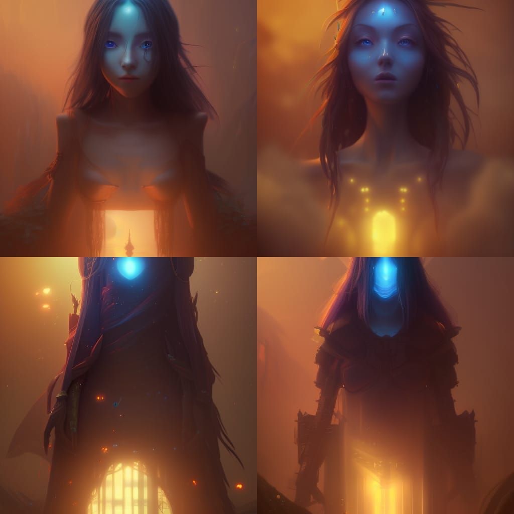 Anime Robot Girl Inside Spaceship in 8k