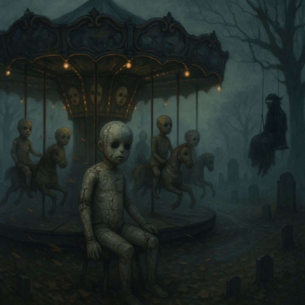 Haunted Carousel Creaks to Life in Graveyard Twilight