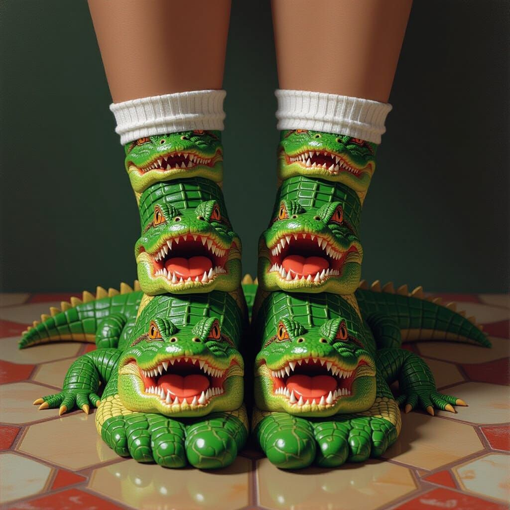 Crocodile Feet Socks: Fantasy Concept Art