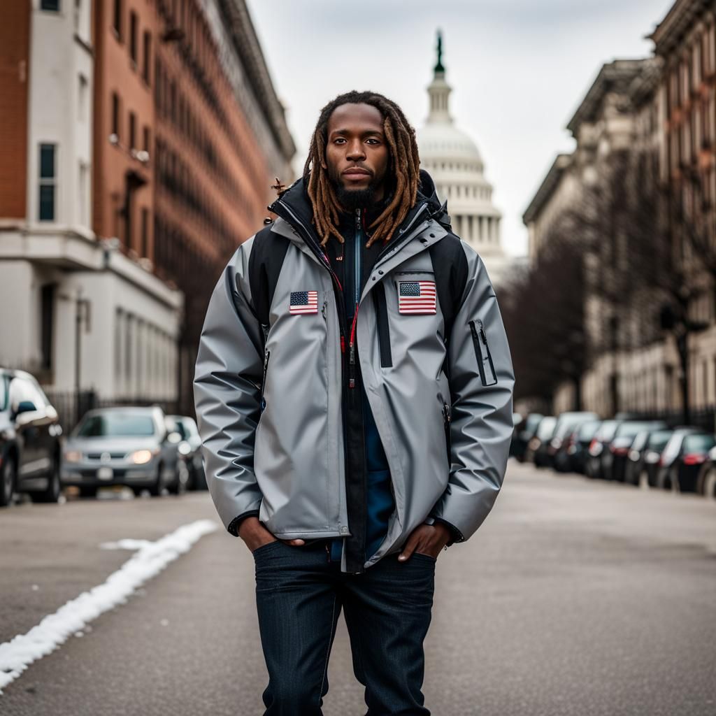 Young Man with Dreadlocks in Washington DC