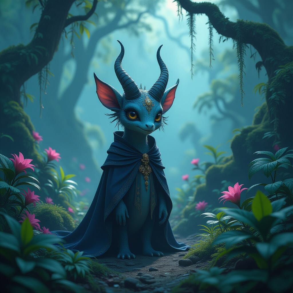 Magical Creature in Mysterious Forest